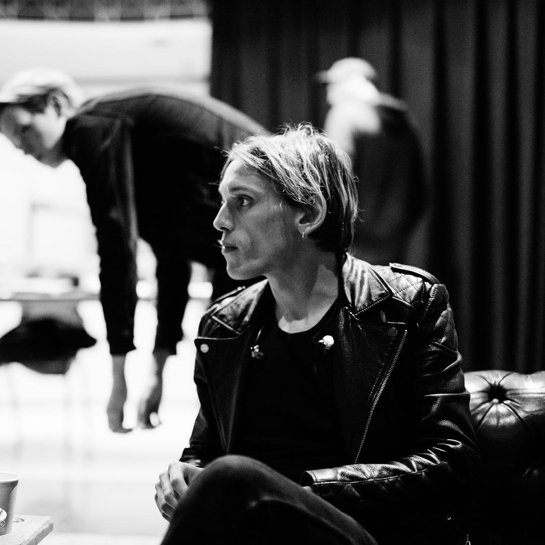 Jamie Bower in a backstage
