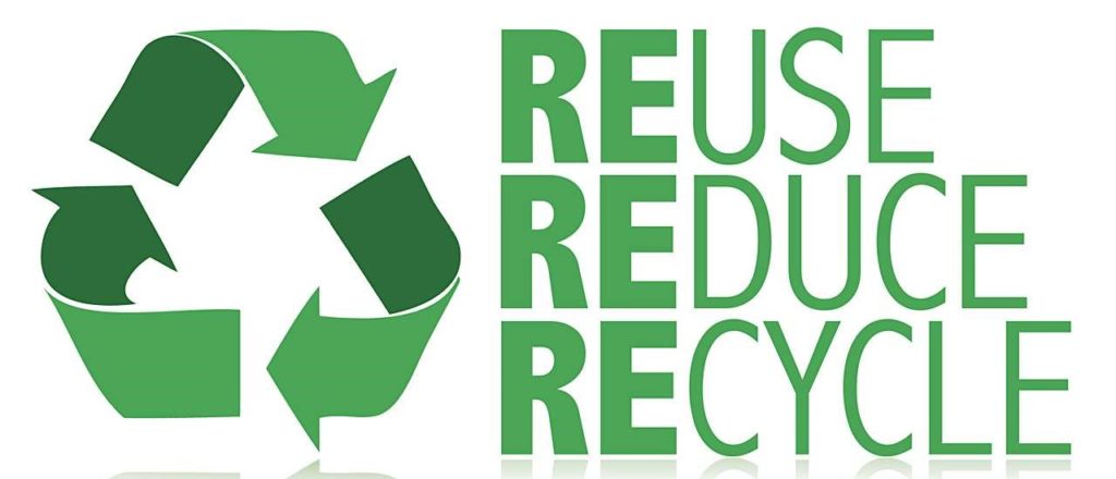 Reduce reuse recycle green sign
