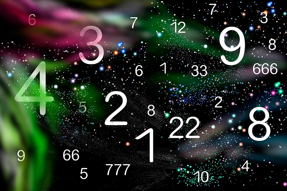 Angel Numbers With A Galaxy Background