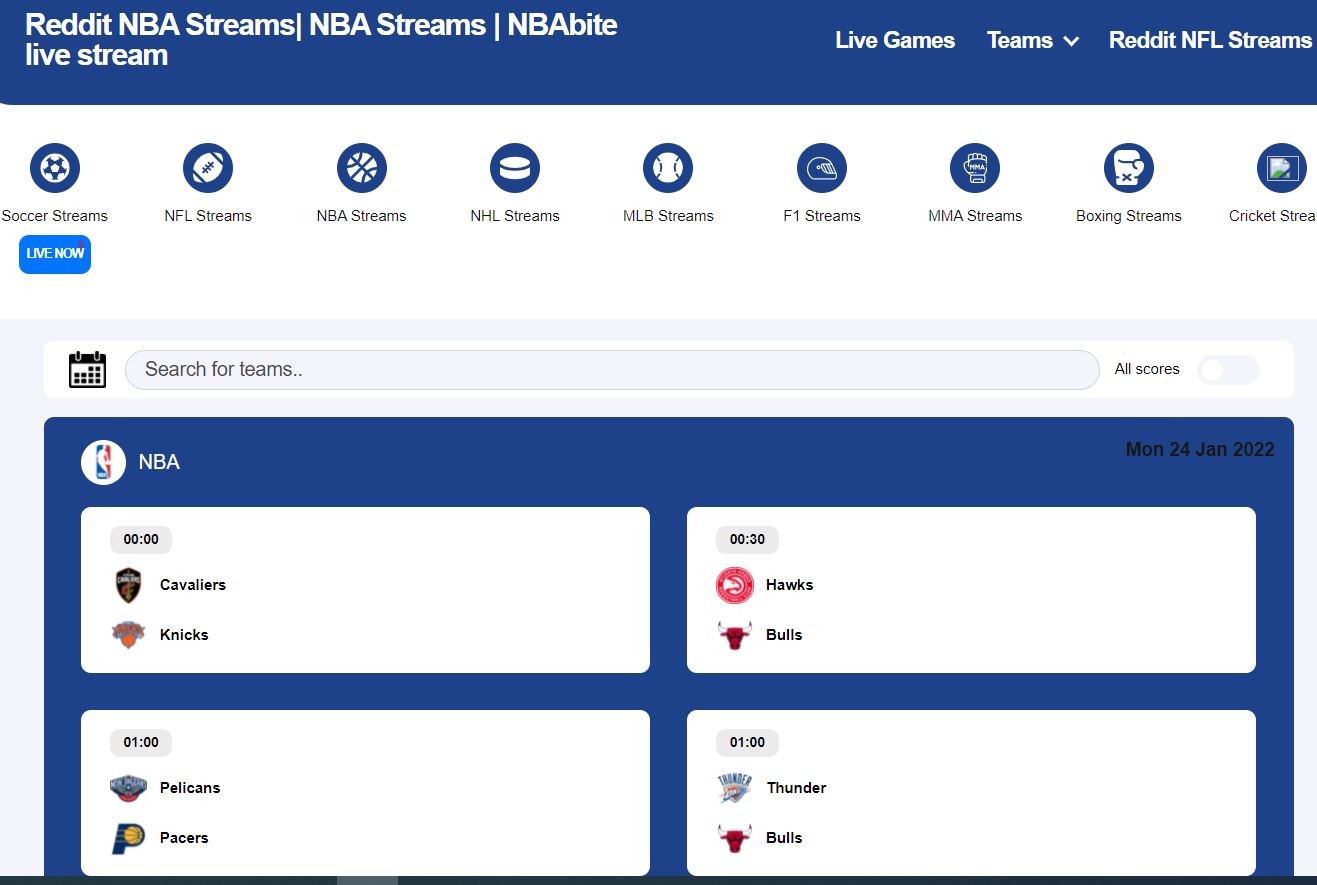 NBAbite- Watch All Live NBA Games For Free