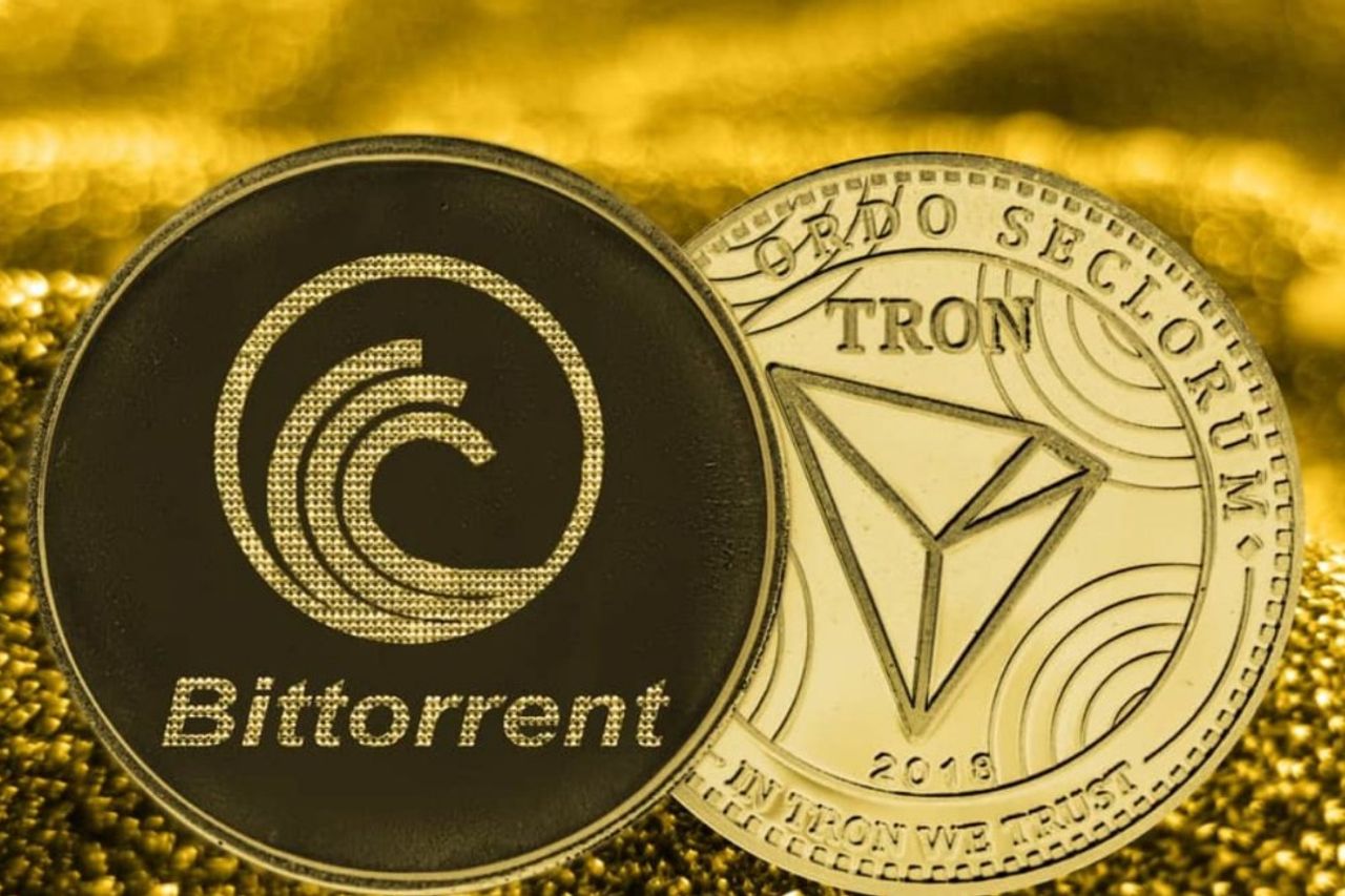BTT and Tron gold coins