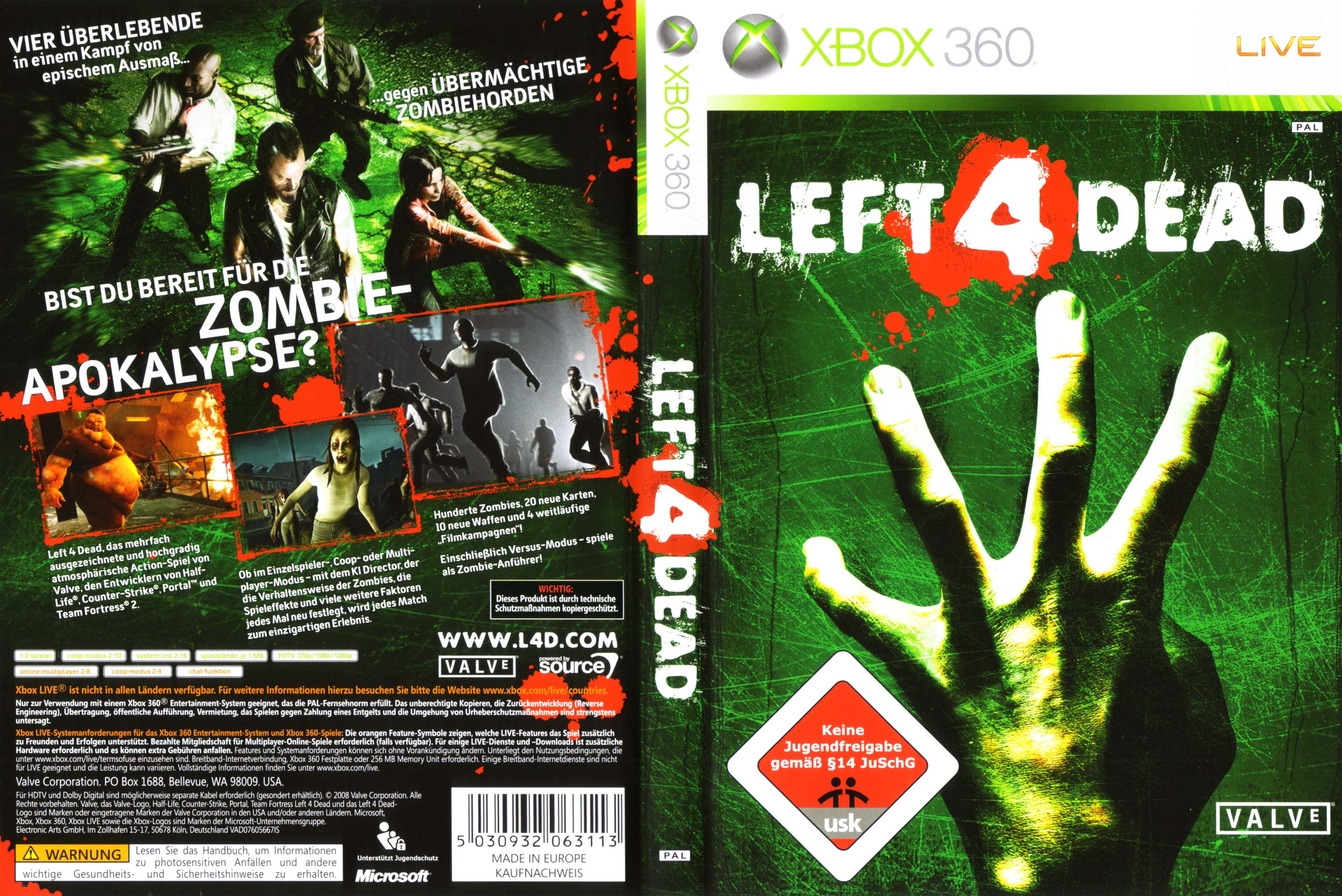Left 4 Dead is a series of cooperative first-person shooter survival horror video games published by Valve.