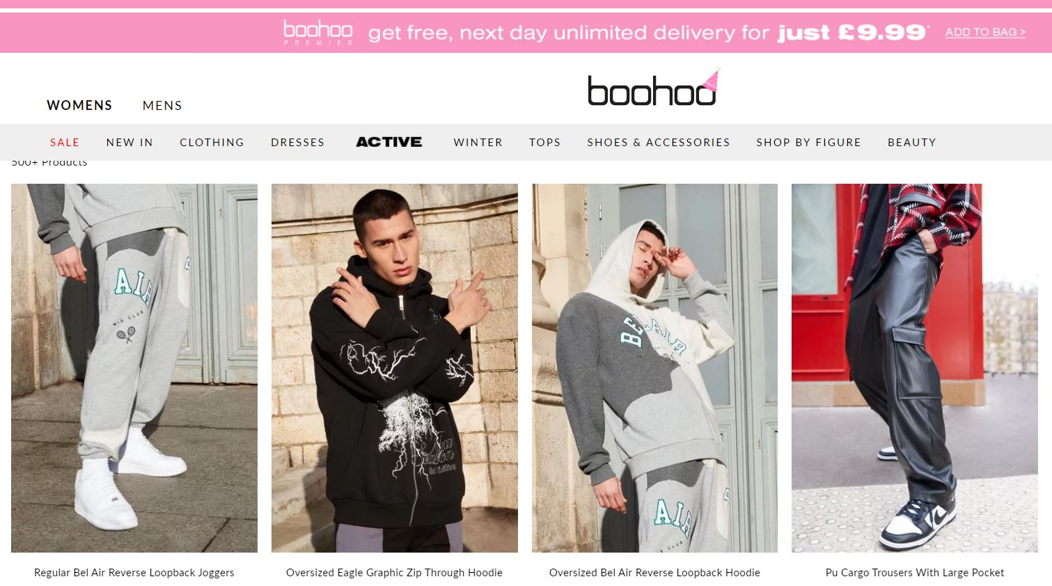 Mens Winter collection on boohoo com