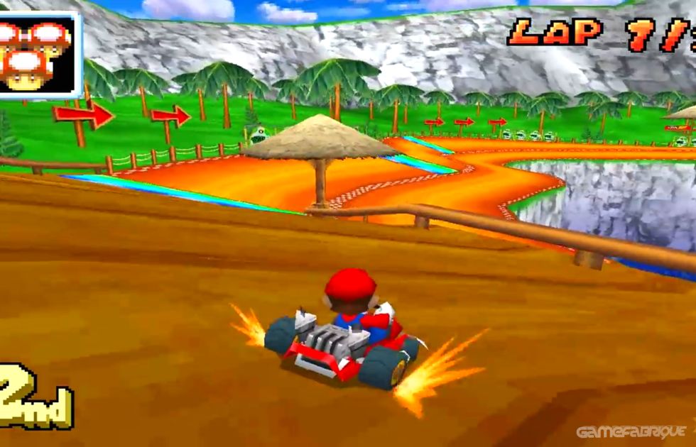 Mario Kart DS is a 2005 kart racing video game developed and published by Nintendo. It was released for the Nintendo DS handheld game console in November 2005 in North America, Europe, and Australia, and on December 8, 2005, in Japan.