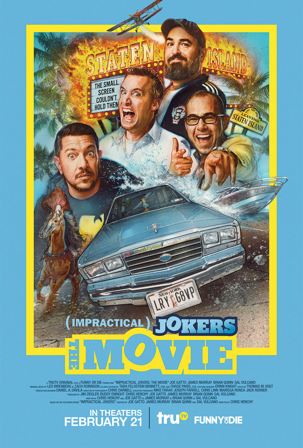 A humiliating high school mishap in 1992 sends the Impractical Jokers on the road, competing in hidden-camera challenges for the chance to turn back the clock and redeem three of the four Jokers.