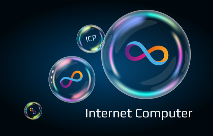 Icp logo in bubbles