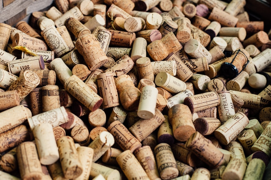 Collected wine corks