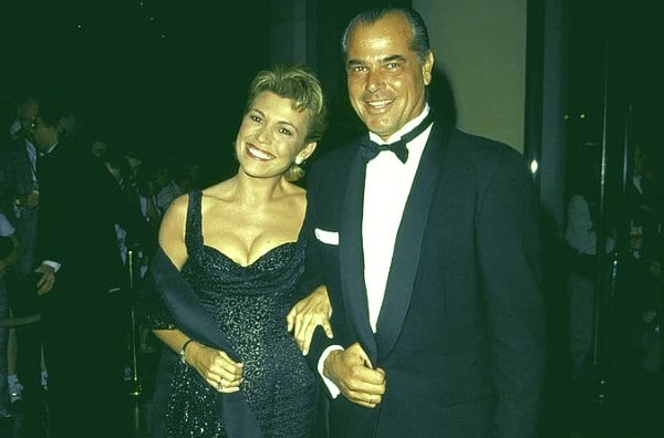 George Santo Pietro with his ex-wife, Vanna White, at a Hollywood party