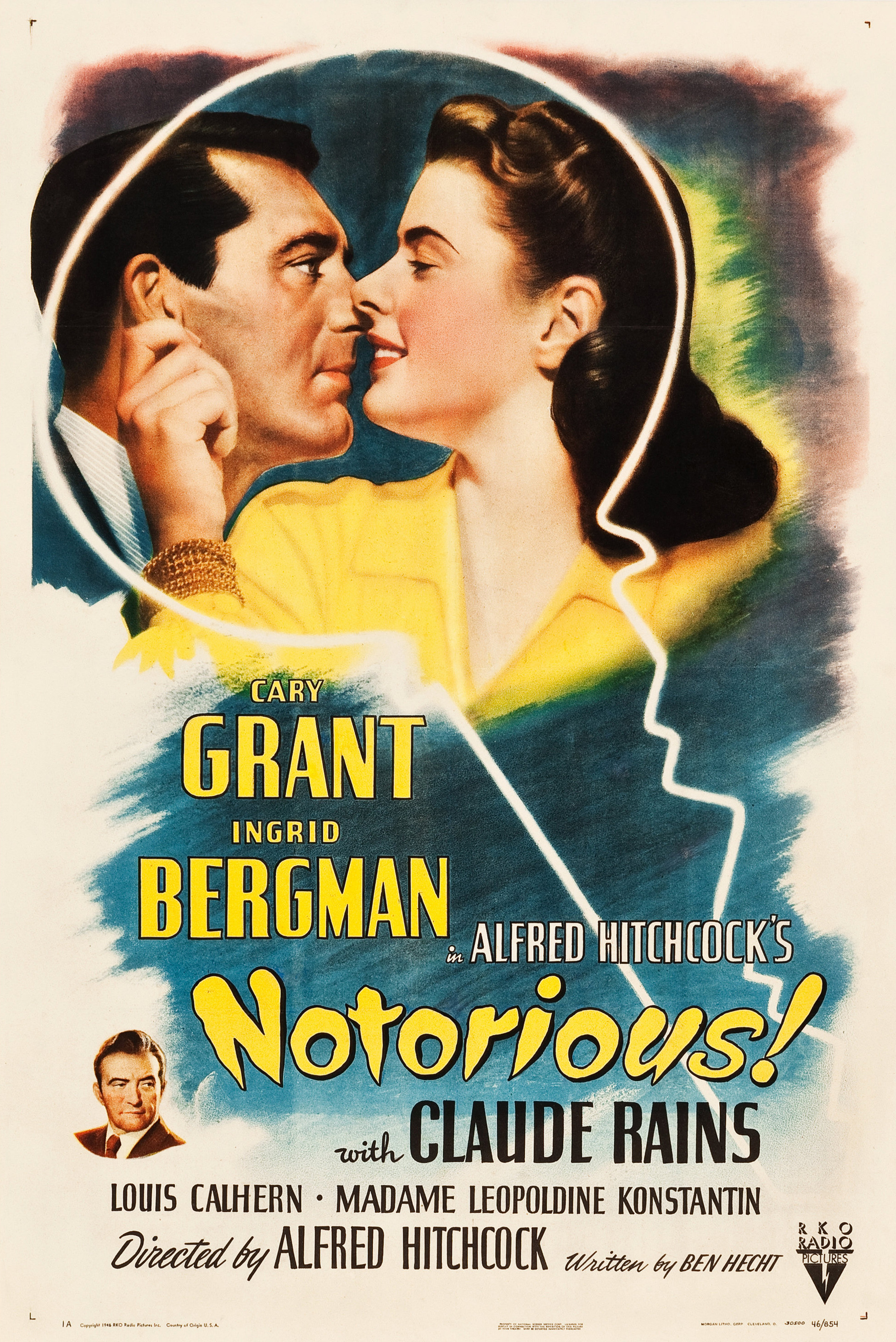 In order to help bring Nazis to justice, U.S. government agent T.R. Devlin (Cary Grant) recruits Alicia Huberman (Ingrid Bergman), the American daughter of a convicted German war criminal, as a spy.