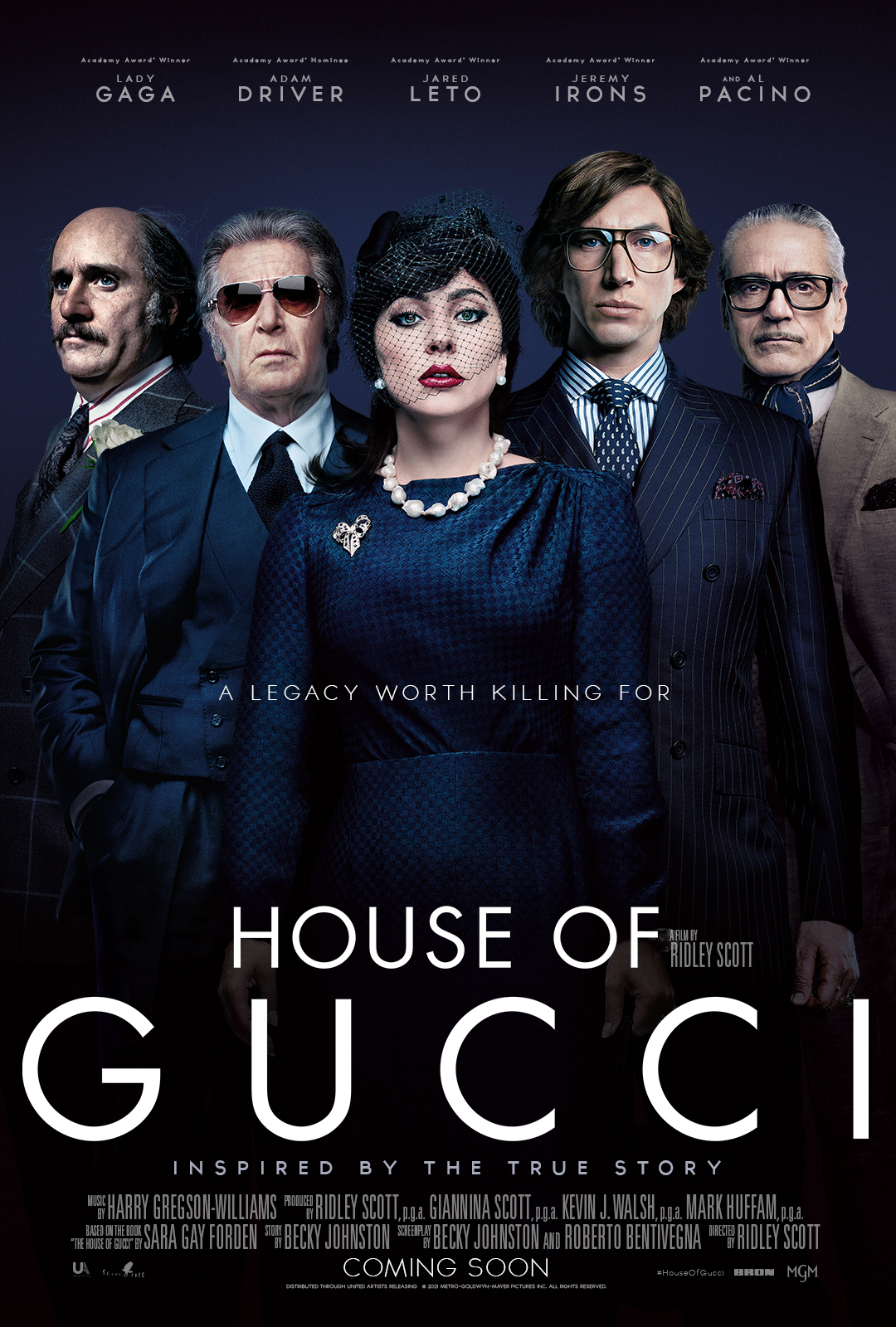 When Patrizia Reggiani, an outsider from humble beginnings, marries into the Gucci family, her unbridled ambition begins to unravel the family legacy and triggers a reckless spiral of betrayal, decadence, revenge -- and ultimately murder.