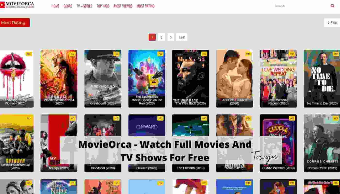 Movieorca homepage