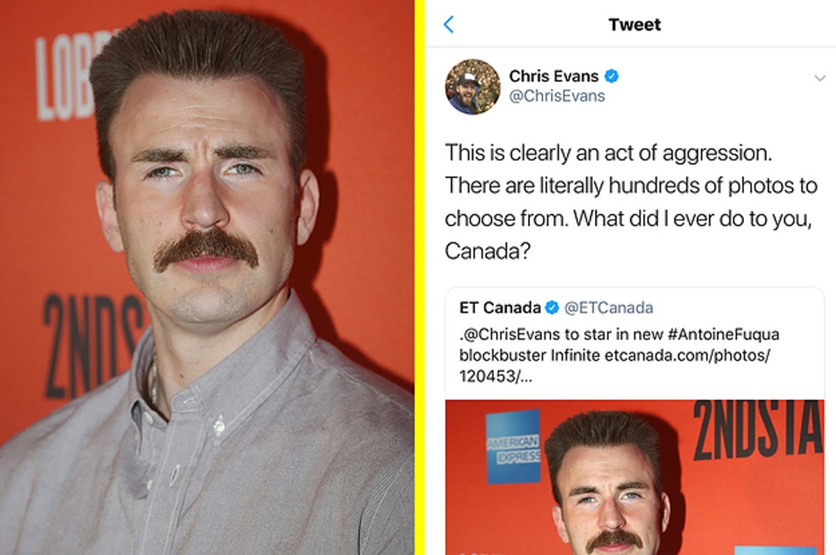 Chris Evans Has Hilarious Response To Photo Of Him With A Moustache - Story Behind The Trending Post