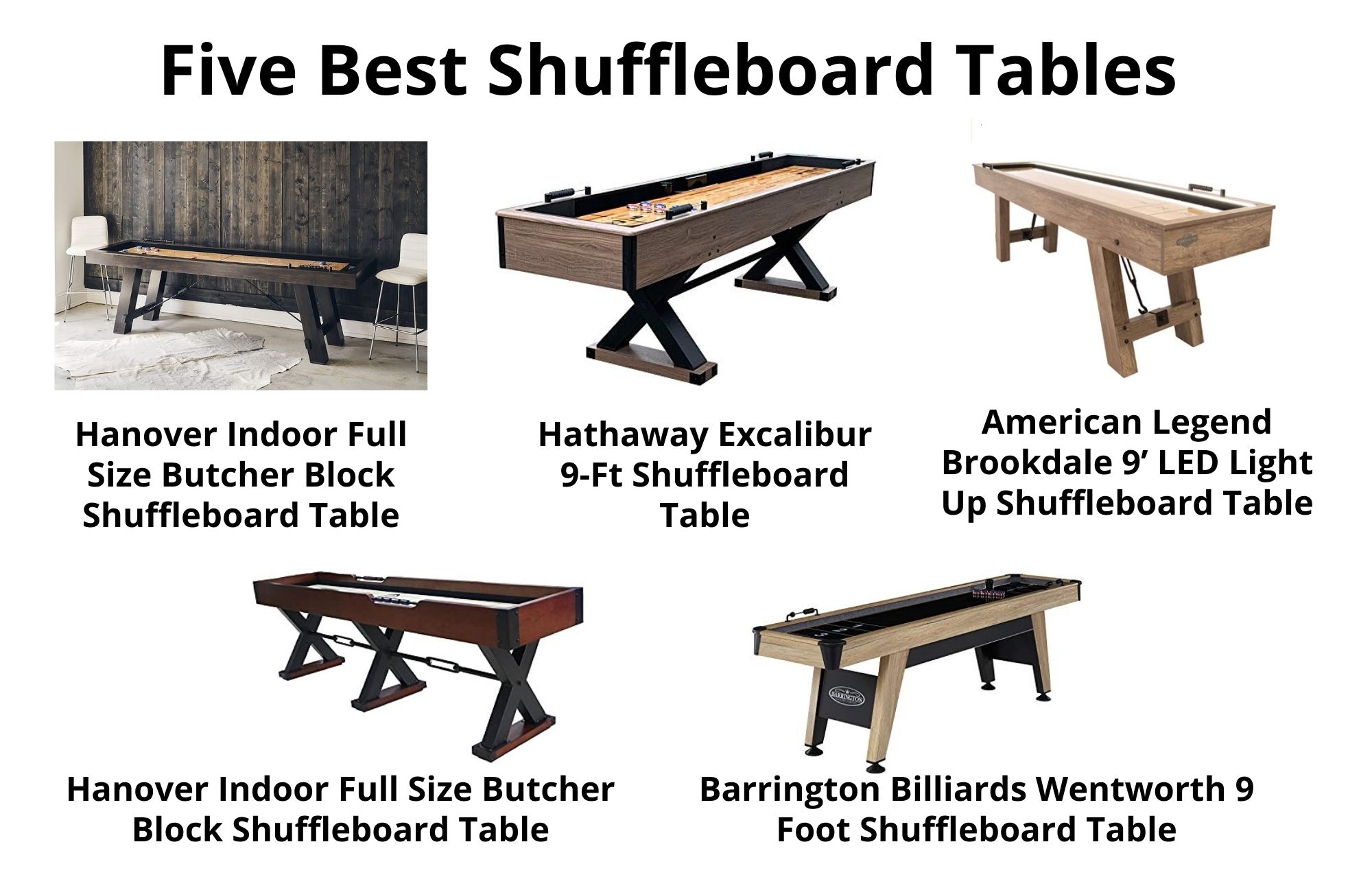 The Best Five Shuffleboard Tables have a classy appearance and are all made of solid and high-quality wood