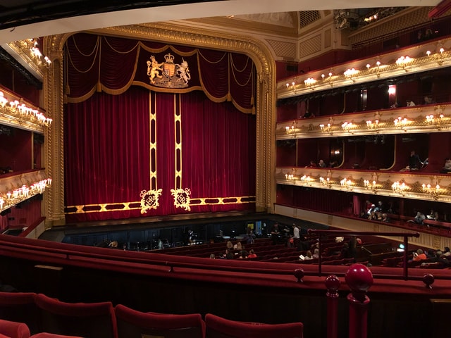 People inside the Royal Opera House in Bow Street, London