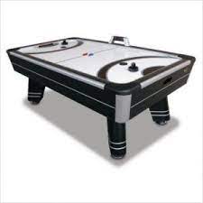 Air hockey table with a glossy body