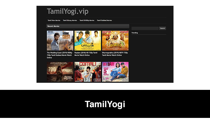 Tamilyogi Screenshot with Movie Poster