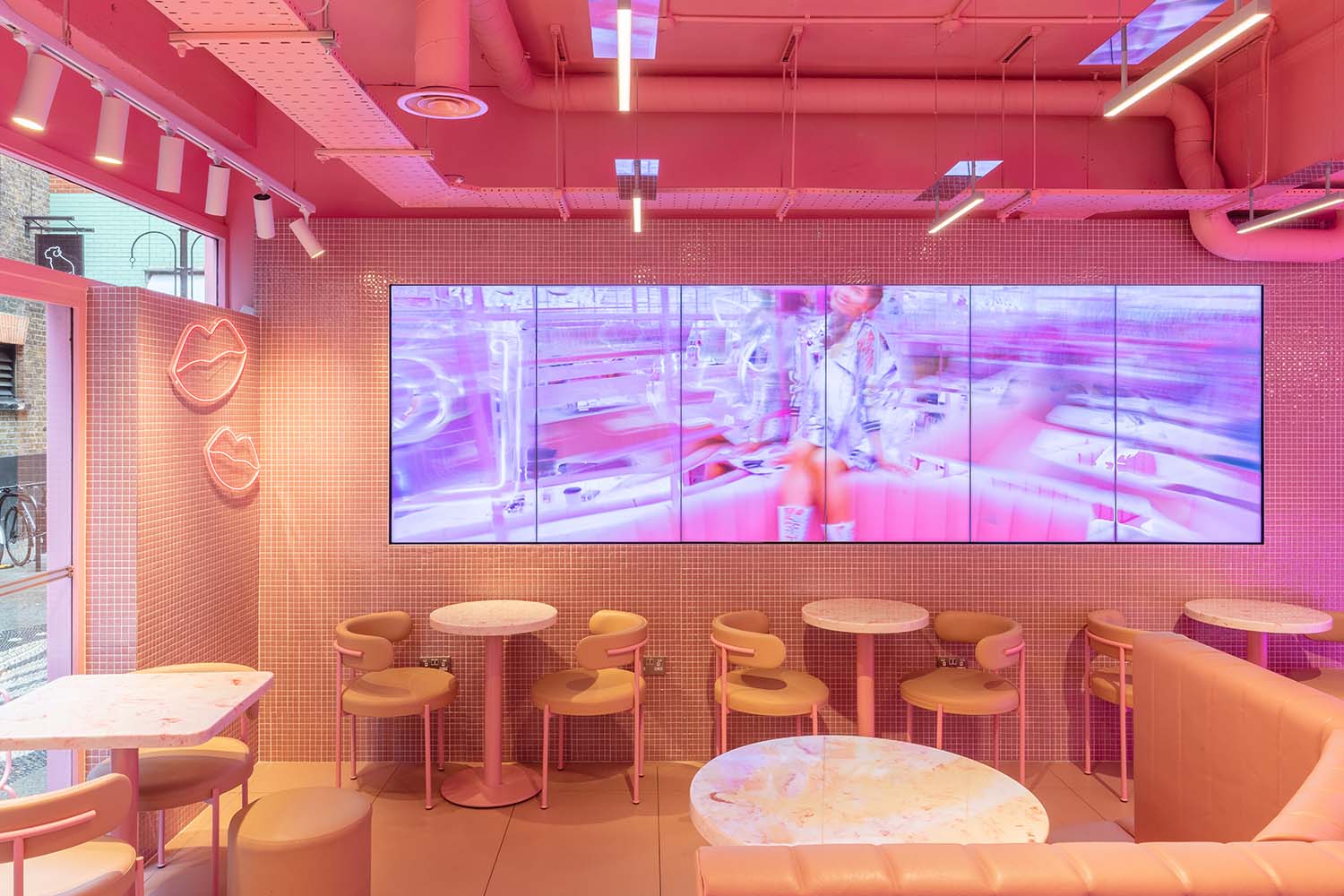 A Bolt Of Brightness And Candy Pink Has Arrived In Soho In Wardour Street As "London's Most Instagrammable Hotspot"