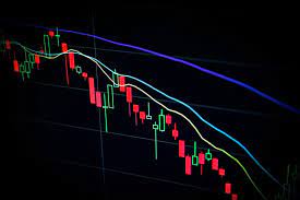 Green and red charts going downward