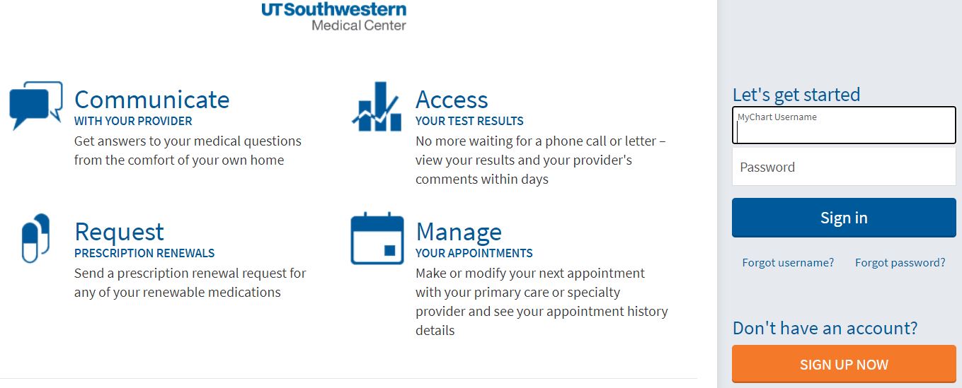 MyChart UtSouthWestern- An Online Appointment Scheduler That Allows You To Communicate With Your Doctor