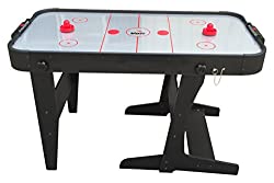 4-foot folding air hockey table with L-shaped leg design