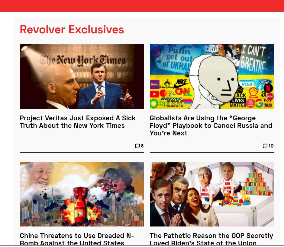 Revolver News Is The Homepage For News And Analysis For Conservatives, Populists, Moderates, And Patriotic Liberals