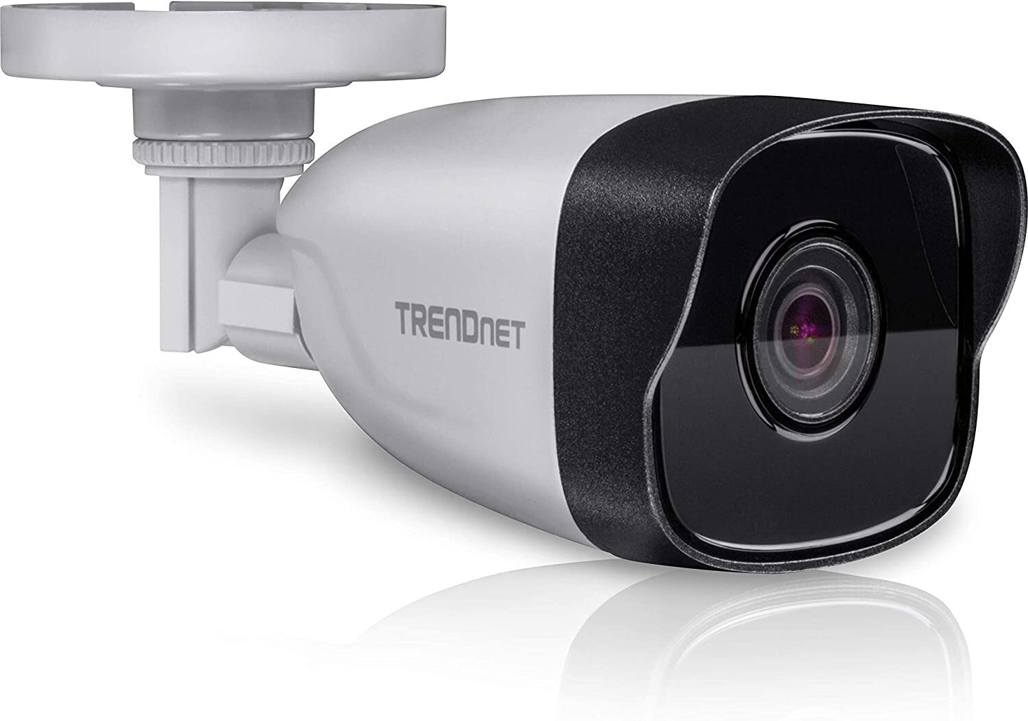 A display of TrenDnet Best Network Camera for security and surveillance in color black and gray