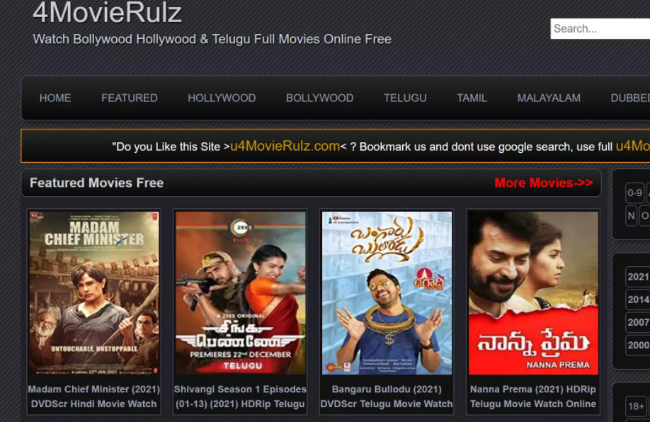 Stream HD Holywood, Tamil, Telugu, And Bollywood Movies On 4movierulz Plz