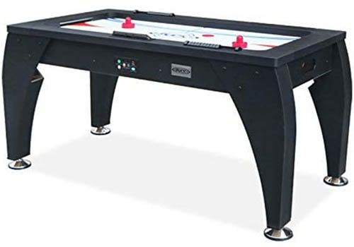 A five-foot entirely black air hockey table