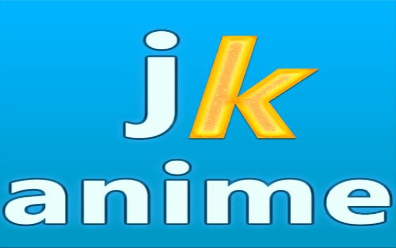 Jkanime logo and wordings in blue background