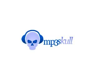 Mp3skull logo with a picture of a skull in headphones