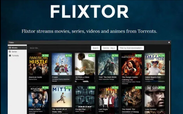 Flixtor Website With Multiple Options About Series