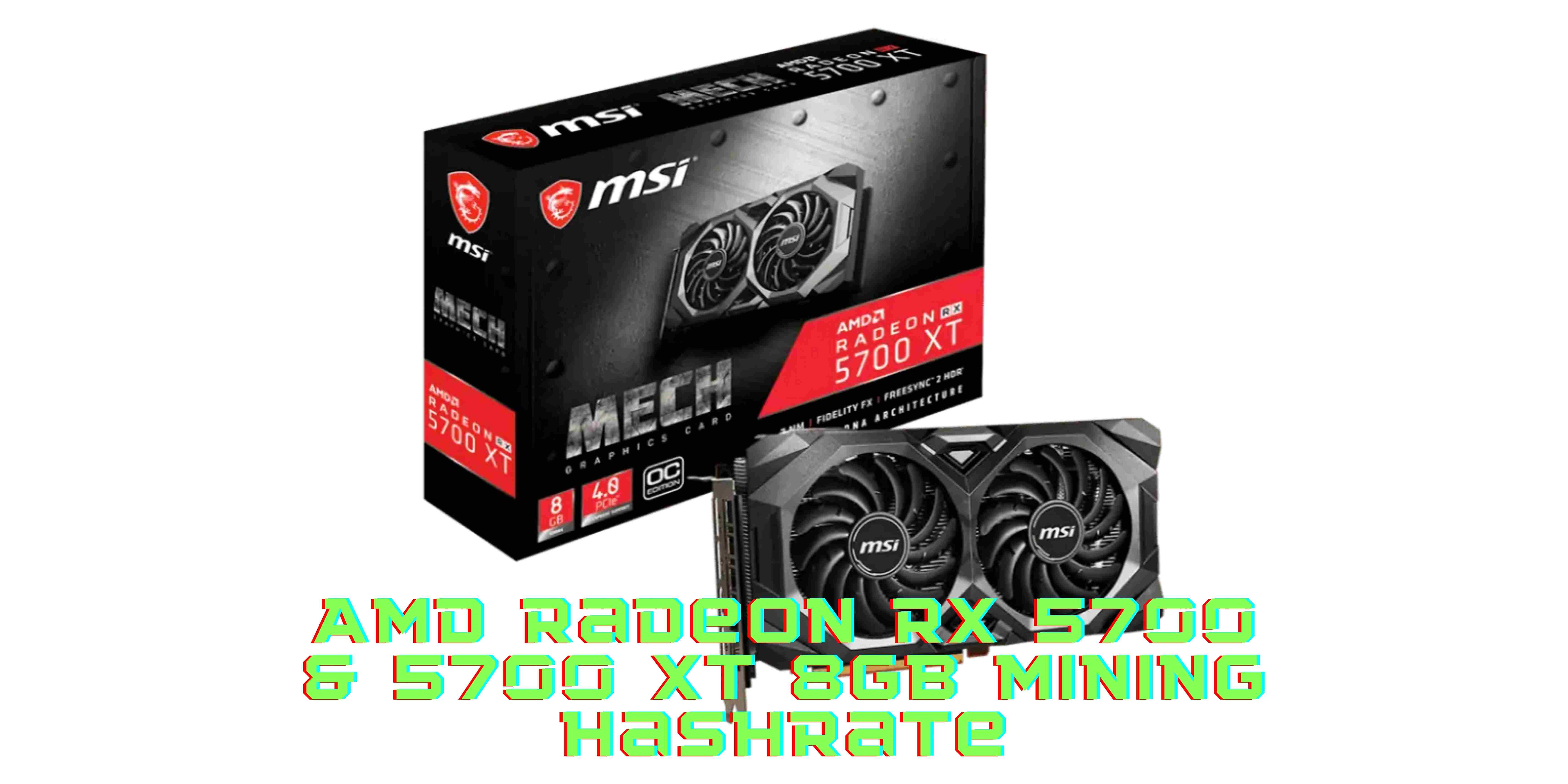 Best Runner-up GPU For Crypto Mining—AMD Radeon RX 5700 XT Mining Hashrate