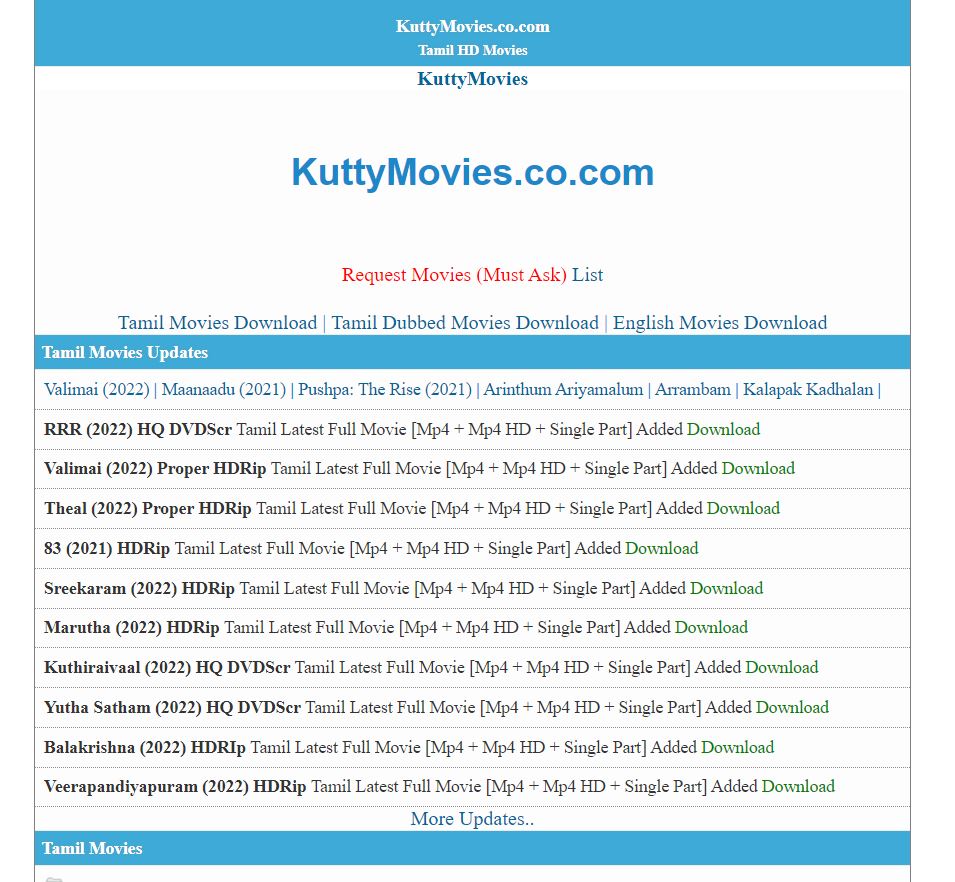 Kutty Movies Collection Hollywood-A Collection Of Hollywood And Bollywood Films In The Highest Quality
