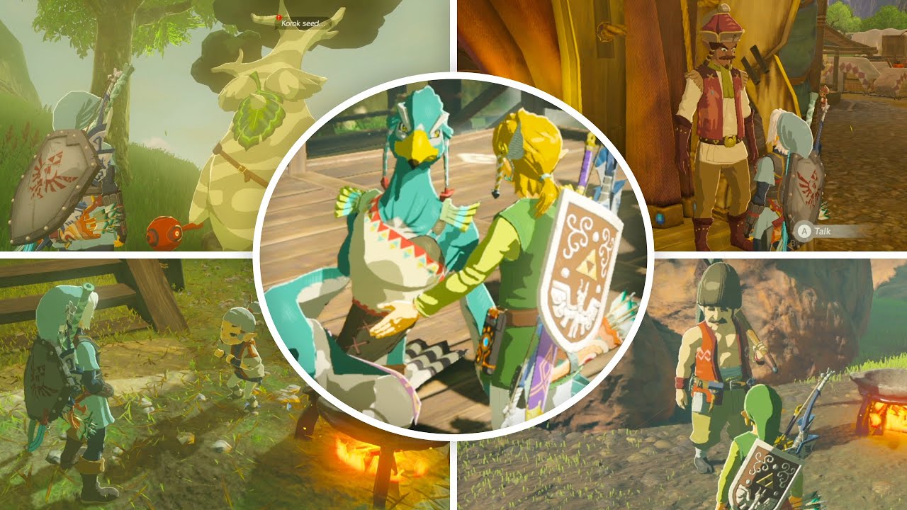 Screenshot of the Legend of Zelda BOTW game collage