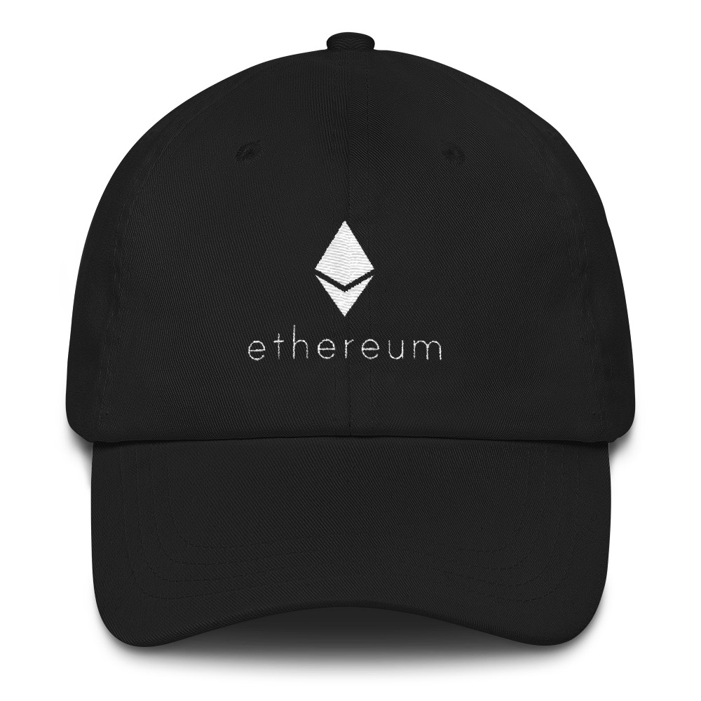 A black Ethereum Hat