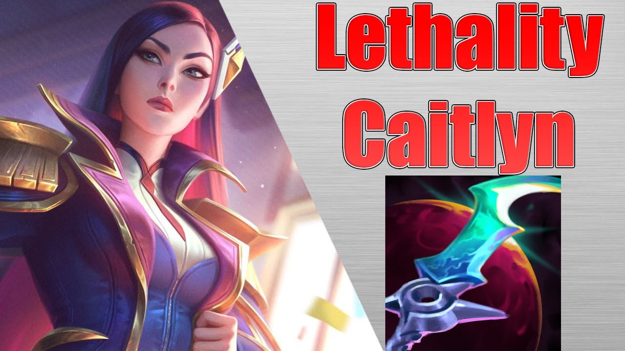 Lethality Caitlyn character with pink hair and Lethality Caitlyn weapon