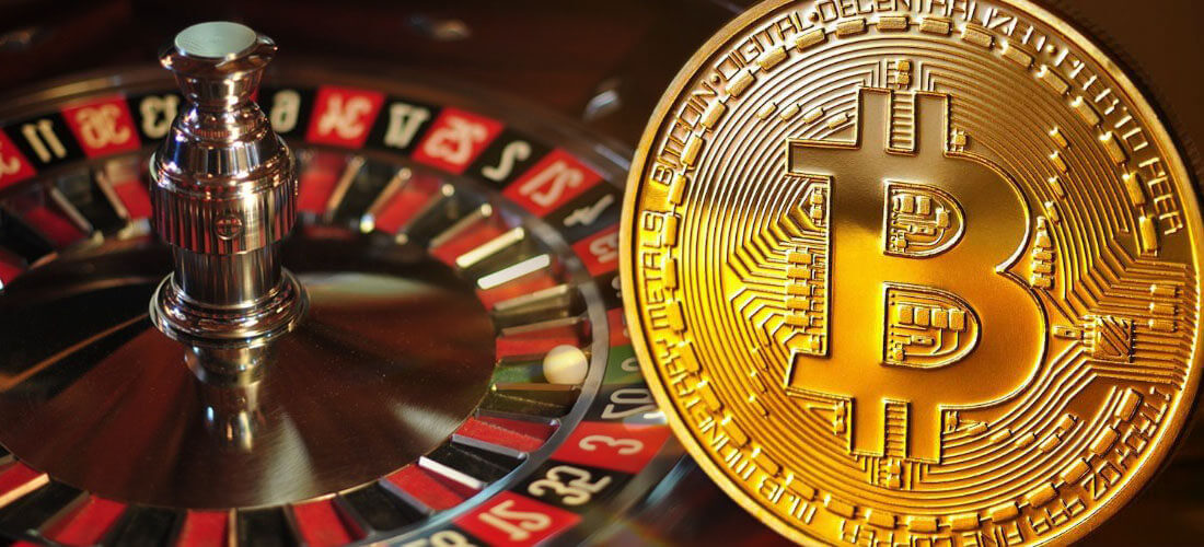 Bitcoin and roulette in a casino