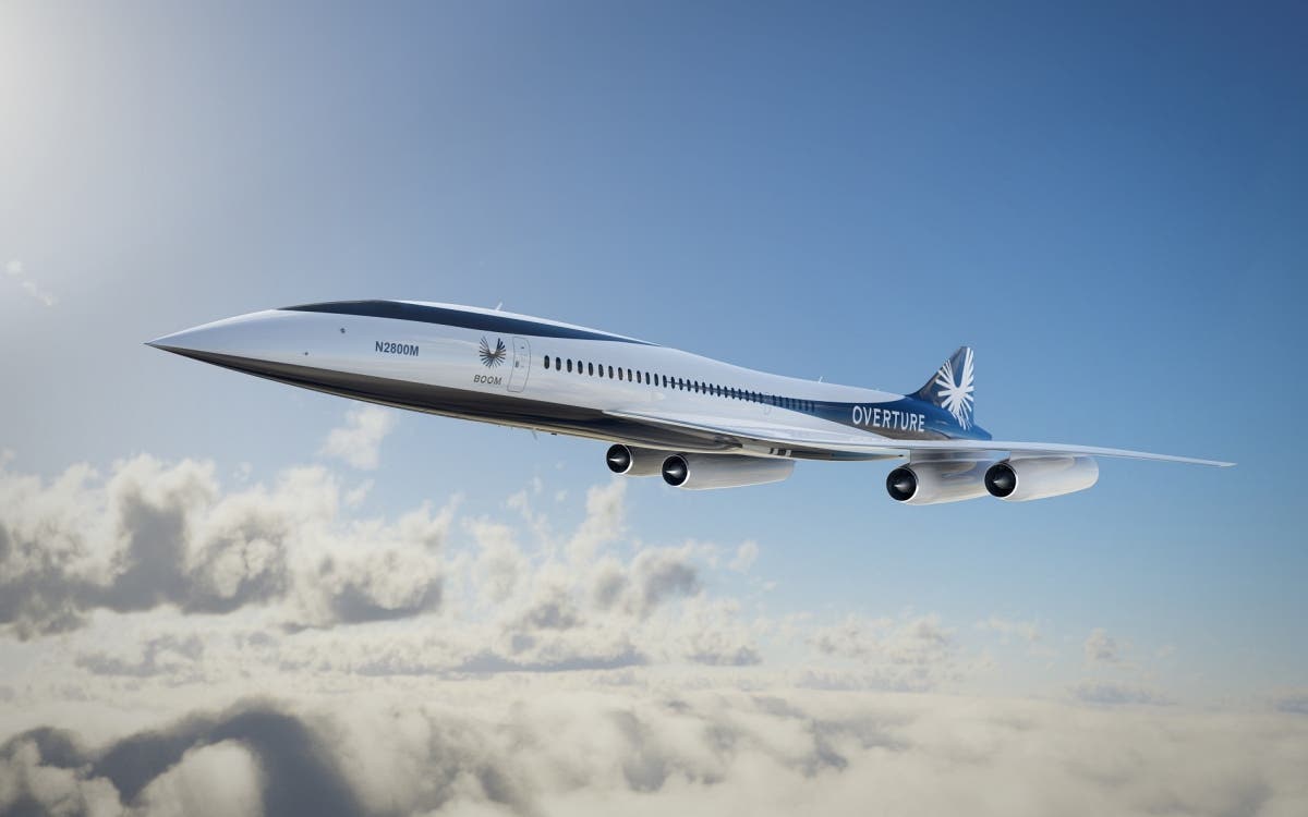 Boom Supersonic Overture Aircraft in the air