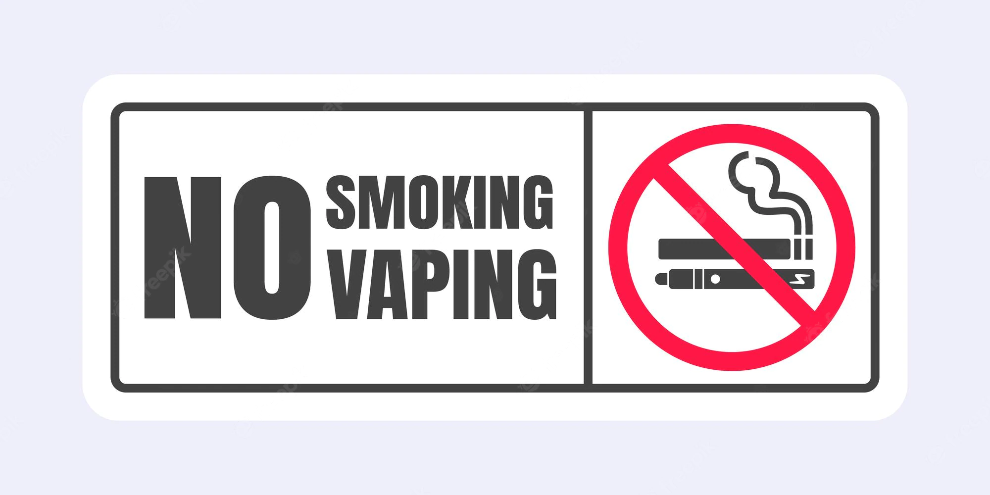 A no smoking and vaping sign