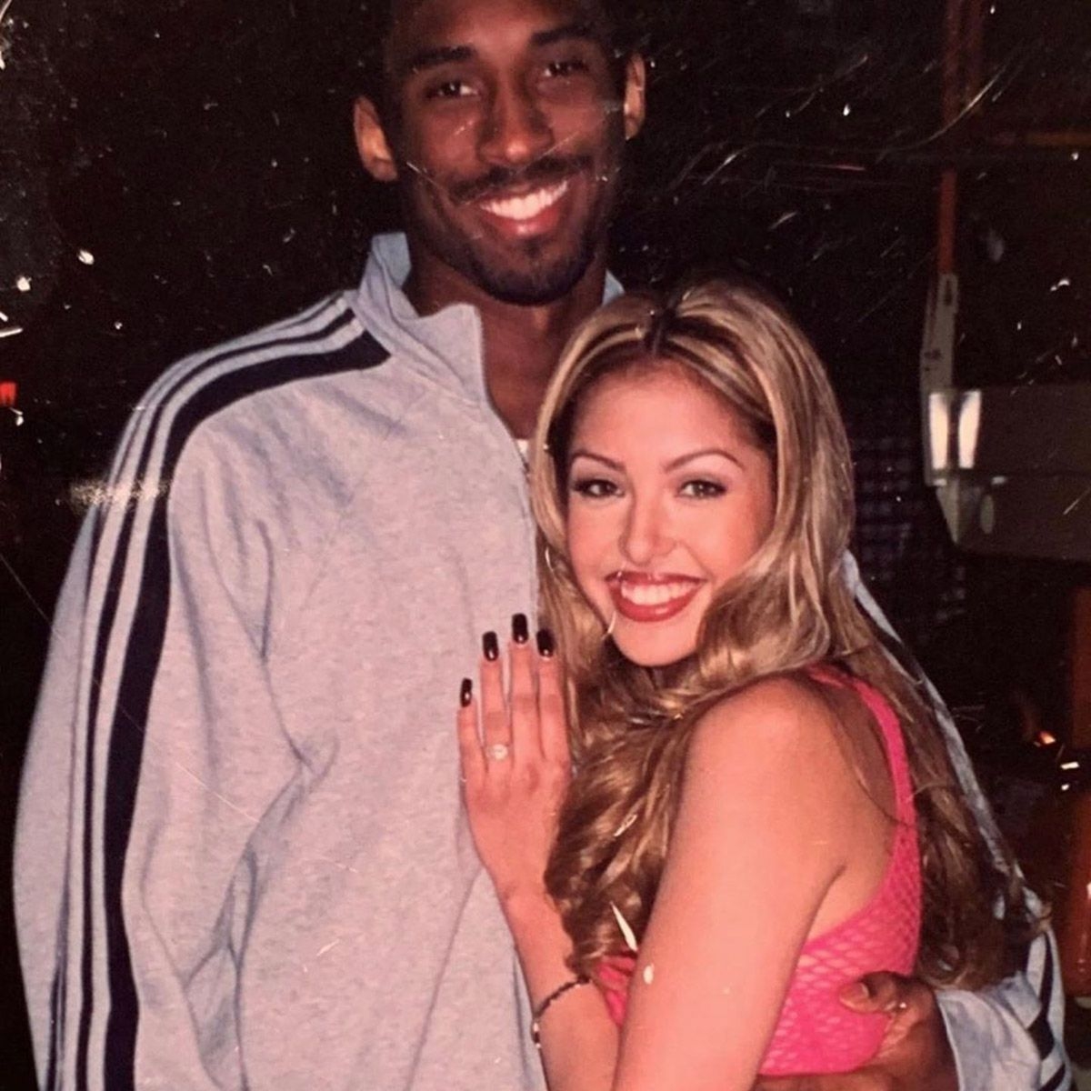 Young Kobe Bryant and Vanessa Bryant