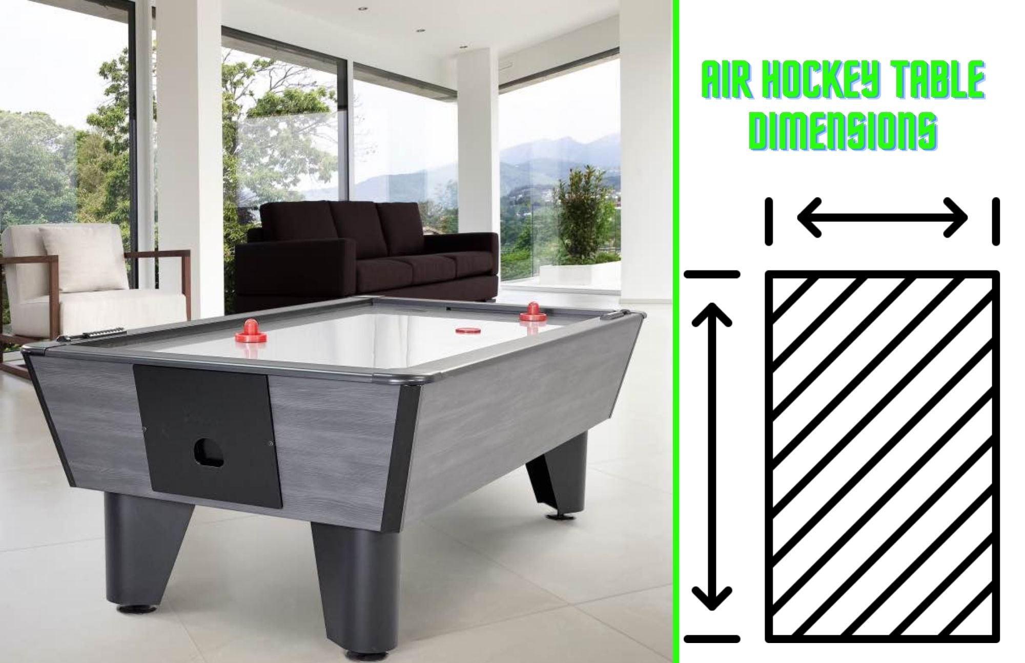 Air Hockey Tables' Dimensions - Best Air Hockey Table Sizes For You