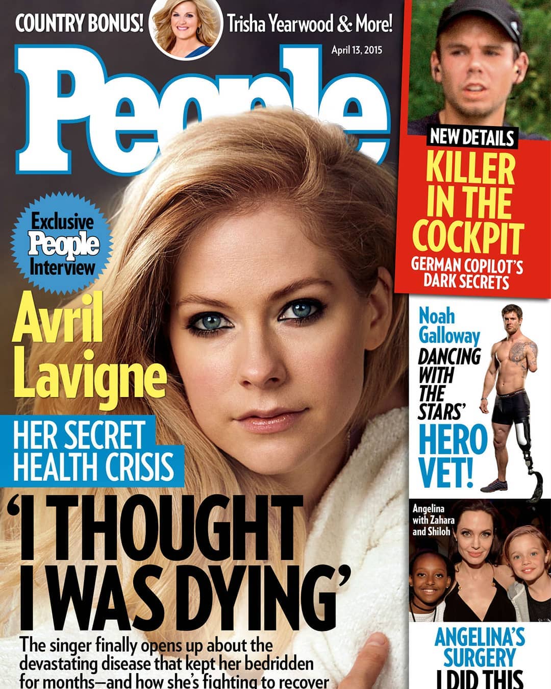 April 2015 People magazine issue, with Avril Lavigne on the cover and her secret health crisis