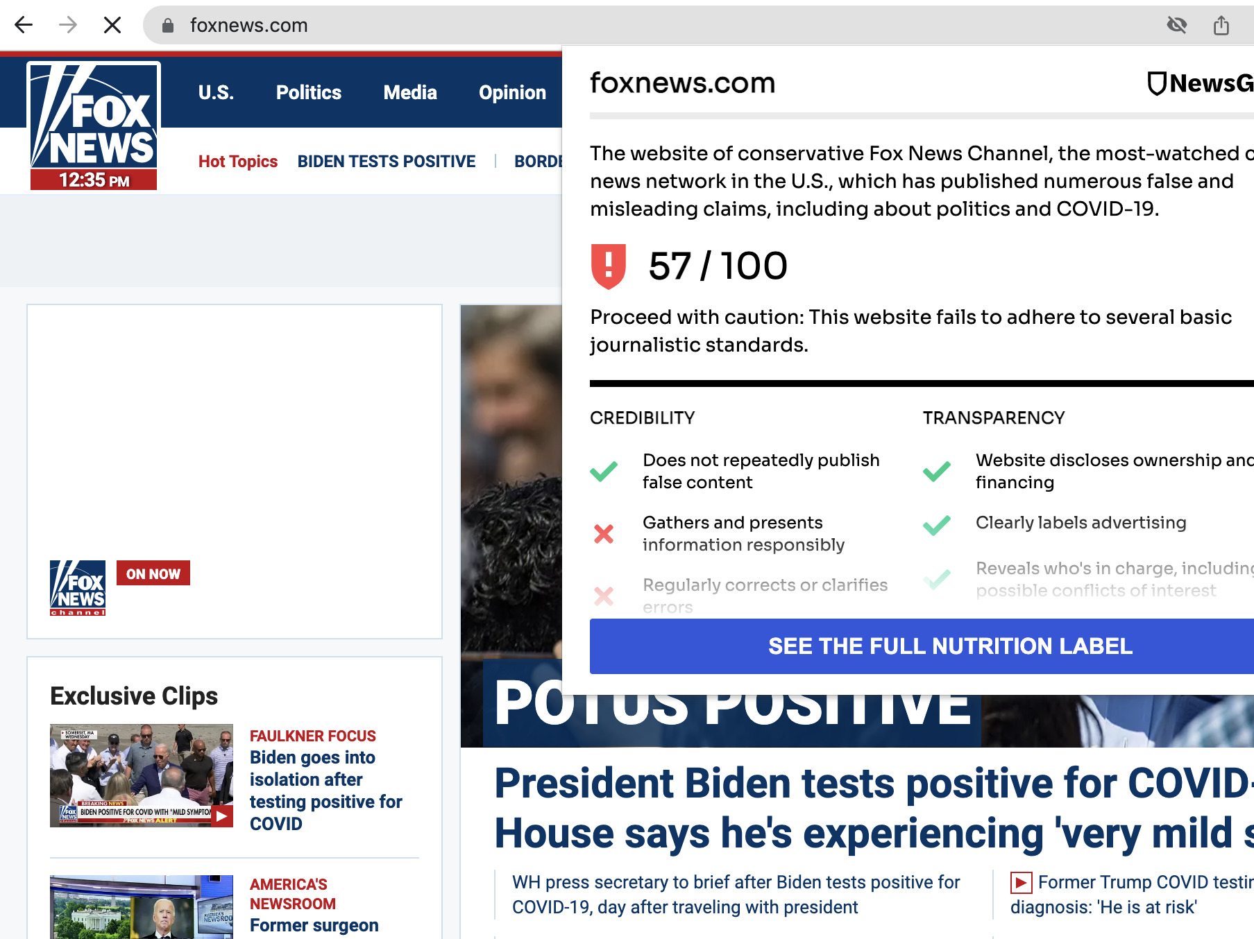 Why Fox News Downgraded To 'Red' According To Newsguard?