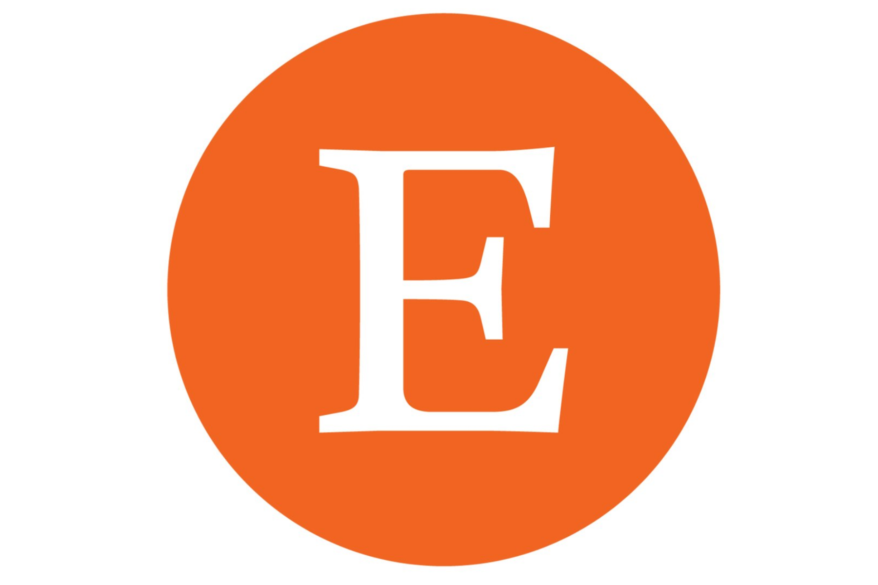 Etsy's logo, with a large letter 'E' inside an orange circle