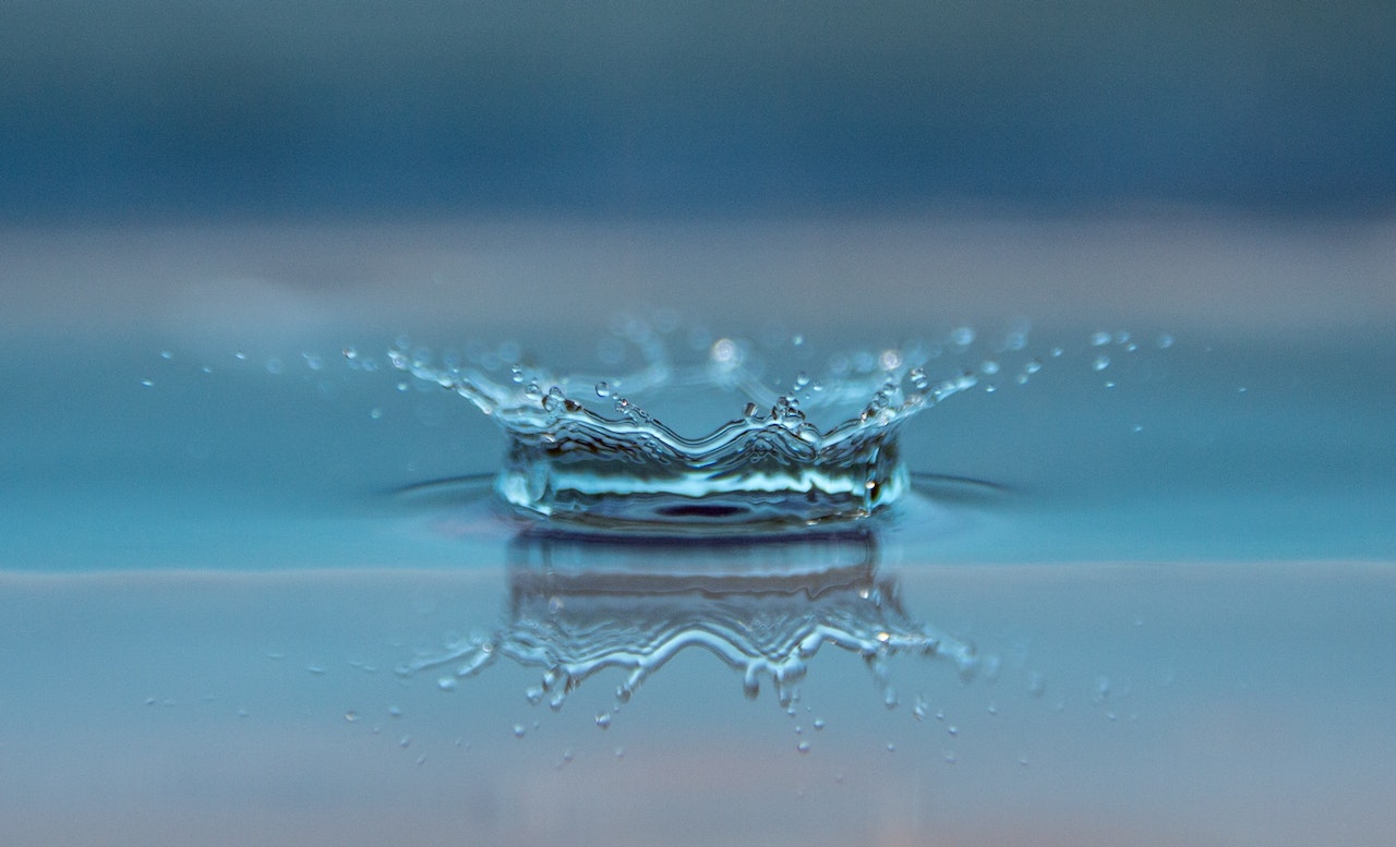Water Droplet hitting the ground