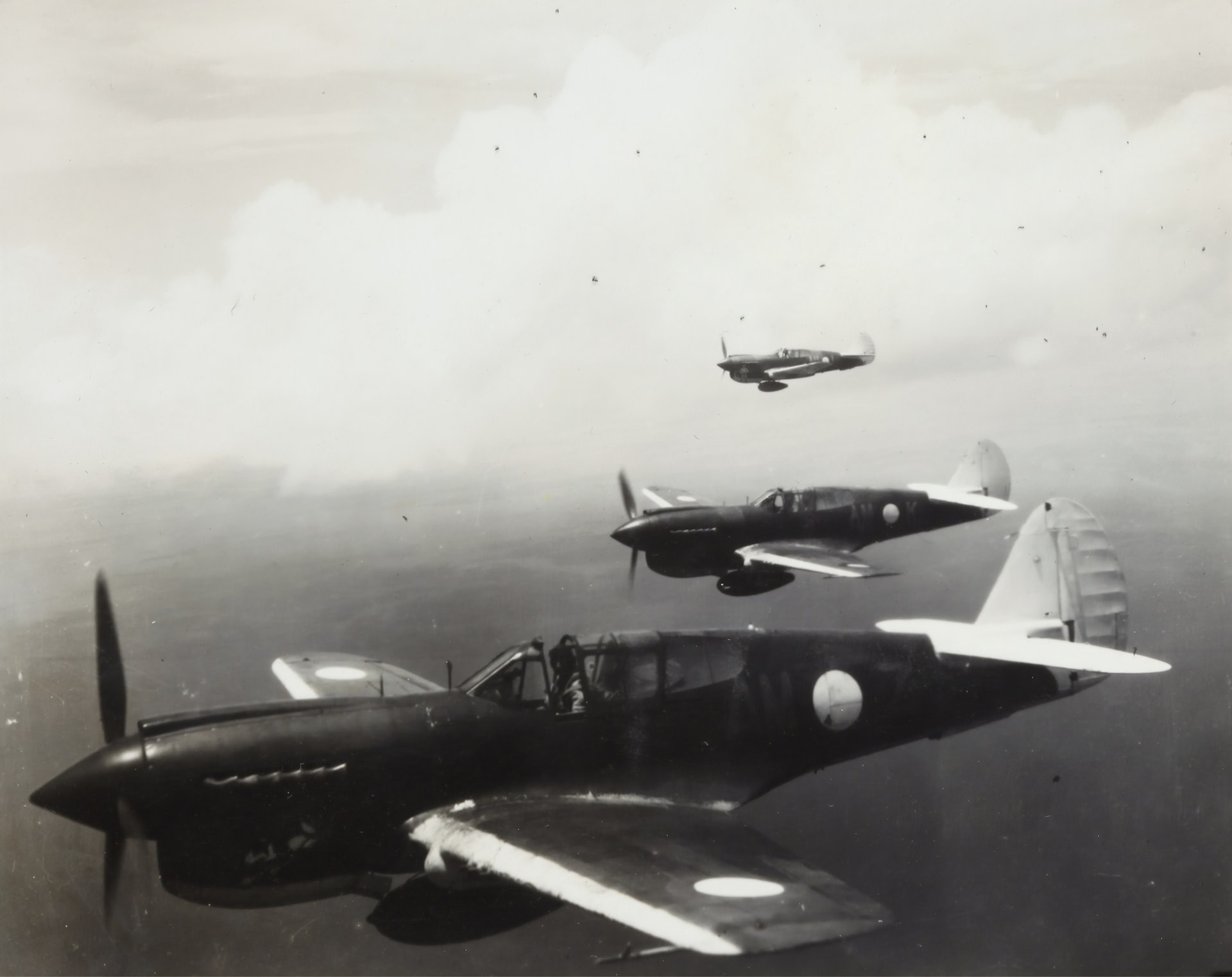 Fighting planes during the second world war