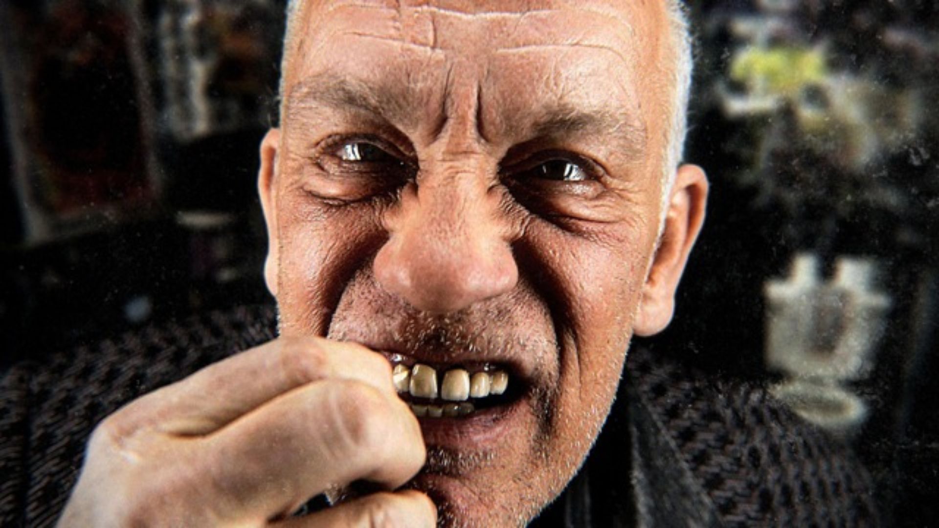 John Malkovich Cleaning His Teeth With Toothpick