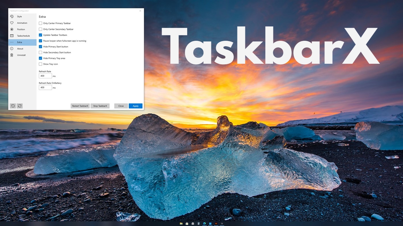 TaskbarX - It Gives You Control Over The Position Of Your Taskbar Icons