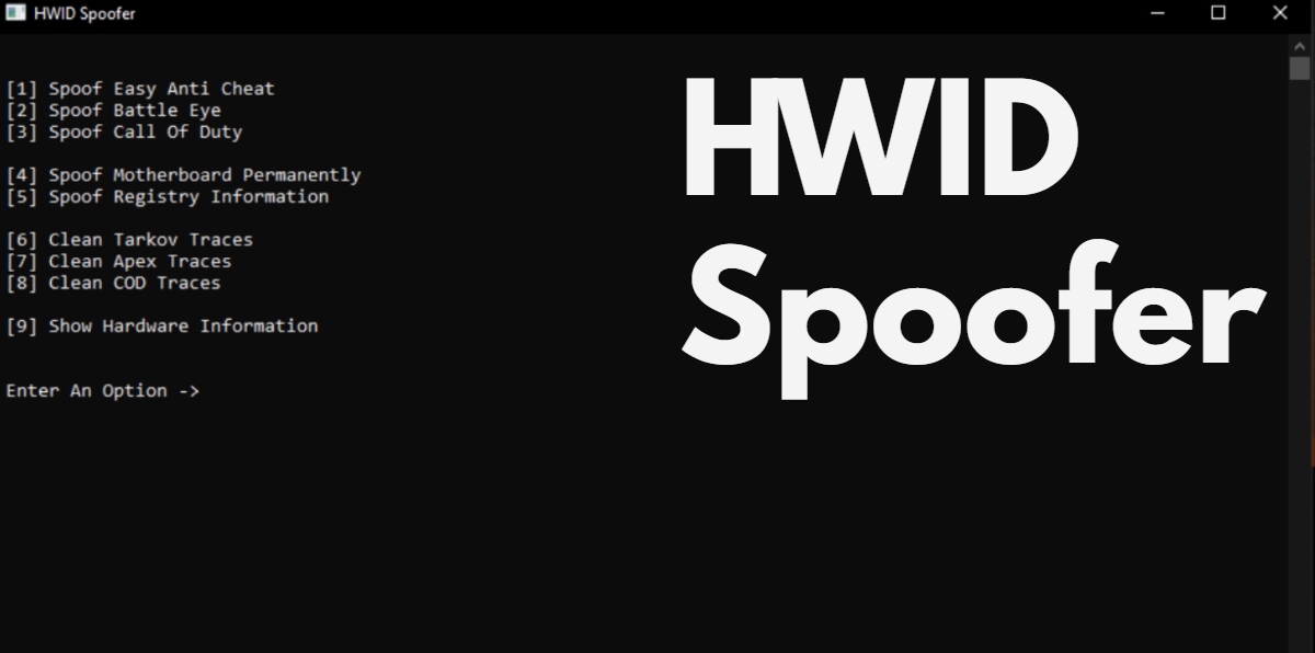 HWID Spoofer - Enjoy Your Games While Staying Undetected