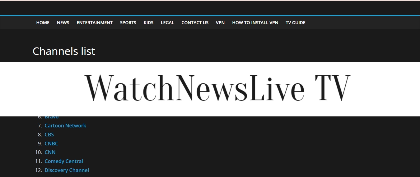 WatchNewsLive TV -  A Live TV Streaming Site That Broadcasts US Channels For Free